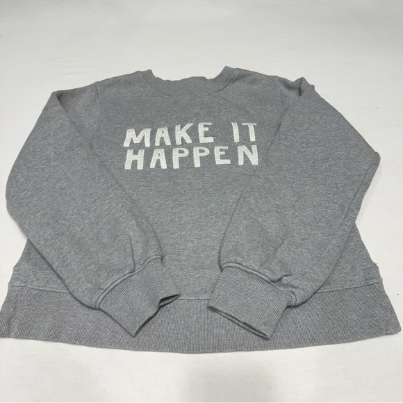 Anthropologie Gray 'Make It Happen' Sweatshirt - Picture 1 of 7